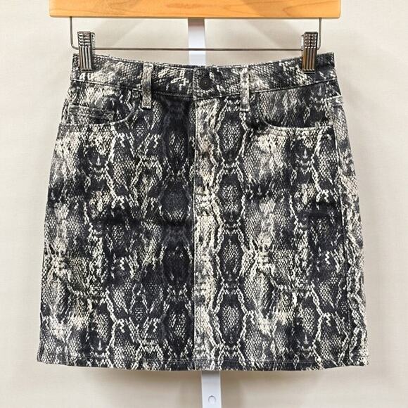 Zara z1975 denim snake 5 pocket skirt - Picture 1 of 4